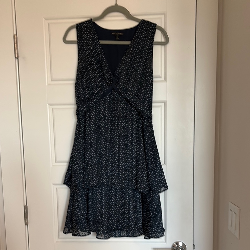 Banana Republic Blue Sleeveless V-Neck Dress